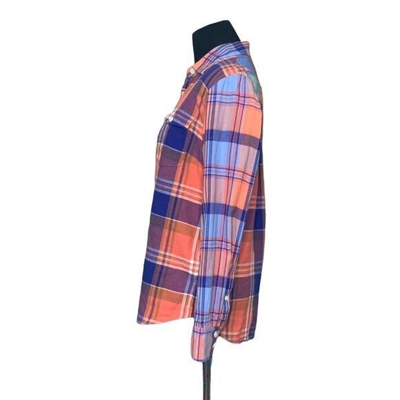 J. Crew colorful plaid long sleeves button shirt size 2 - Picture 6 of 7